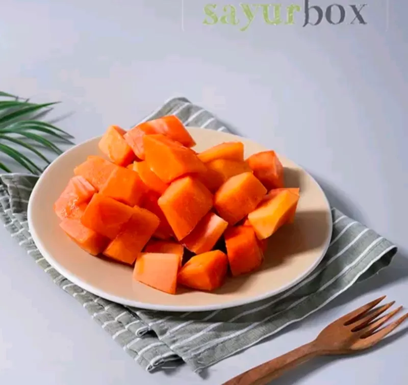 Ijo ijo kitchen Buah Pepaya Potong 300gr Sayur box